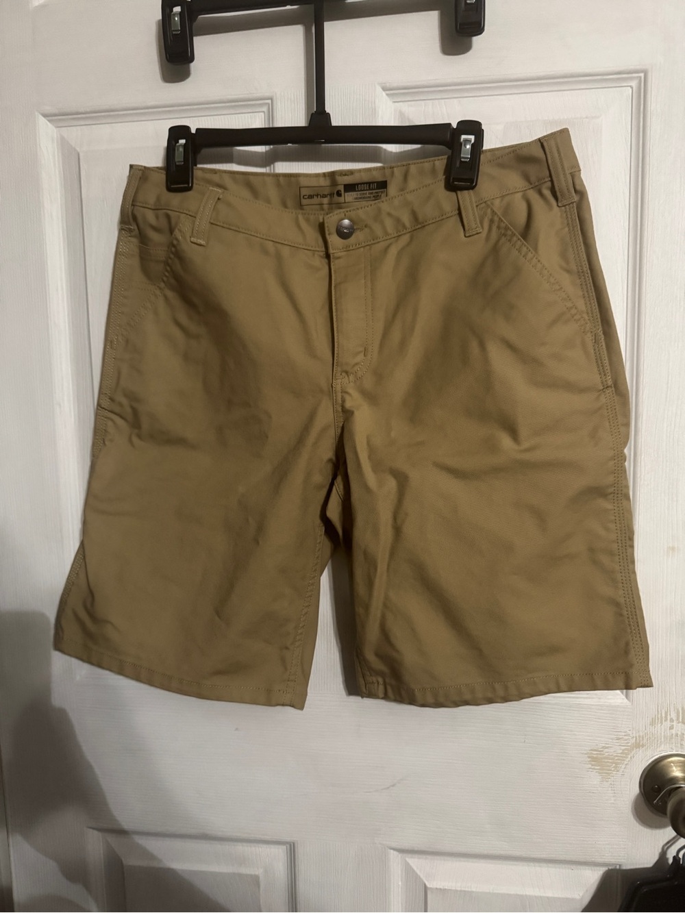 Carhartt Rugged Canvas Khaki Shorts Work Women 12